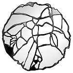 Зеркало кругле в декоративной раме чёрного цвета Black Ratio варинант исполнения - 1 | Loft Concept в Костроме