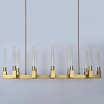 Люстра CANELLE Linear Chandelier 12 Modern Brass варинант исполнения - 2 | Loft Concept в Костроме