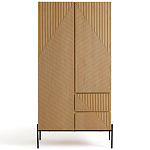 Шкаф с геометрическим рисунком на дверцах Anders Light Wood варинант исполнения - 1 | Loft Concept в Костроме