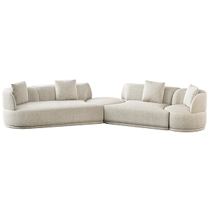 Угловой диван Calypso с поворотным механизмом и пуфом  