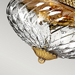 Потолочный светильник цвета латунь с прозрачным рифленым плафоном в форме чаши Hinkley варинант исполнения - 3 | Loft Concept в Костроме