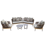 Диван садовый угловой Counter серый варинант исполнения - 3 | Loft Concept в Костроме