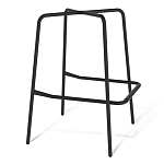 Барный стул со спинкой и подлокотниками на 4-х металлических ножках Douglas Rhombus Черный Велюр варинант исполнения - 5 | Loft Concept в Костроме