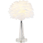 Настольная лампа с перьями Plumage White Table Lamp варинант исполнения - 1 | Loft Concept в Костроме