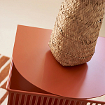 Оранжевый приставной стол из металла Lattice варинант исполнения - 6 | Loft Concept в Костроме