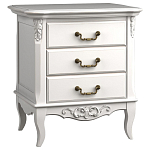 Тумба прикроватная белого цвета из массива бука в стиле прованс White Provence варинант исполнения - 3 | Loft Concept в Костроме