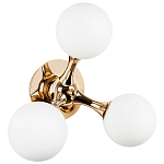 Бра с 3-мя плафонами из стеклянных шаров Pearls Suspension Gold Wall Lamp варинант исполнения - 1 | Loft Concept в Костроме