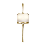 Бра вертикальное с белым полукруглым плафоном и длинным стержнем S Kichler варинант исполнения - 7 | Loft Concept в Костроме