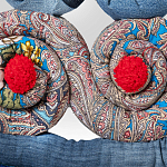 Кукла из одежды и павлопосадских платков Rusalka Blue Jeans варинант исполнения - 3 | Loft Concept в Костроме