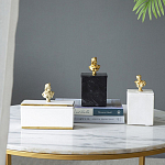 Мраморная шкатулка с бюстом из металла KELLY WEARSTLER варинант исполнения - 9 | Loft Concept в Костроме