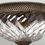Потолочный светильник с чашеобразным плафоном из толстого волнообразного стекла и широким узорчатым основанием Hinkley варинант исполнения - 3 | Loft Concept в Костроме