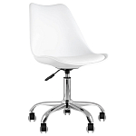Офисный стул на металлическом основании EGGERY White пластик варинант исполнения - 1 | Loft Concept в Костроме