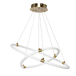 Люстра подвесная с двумя пересекающимися белыми светодиоидными кольцами Luke Lampco Tracer Lamp варинант исполнения - 2 | Loft Concept в Костроме