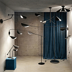 Торшер с поворотным плафоном Aracea Black Floor Lamp варинант исполнения - 8 | Loft Concept в Костроме