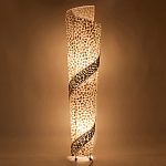 Торшер из перламутра на металлическом каркасе Indonesian Spiral 2 варинант исполнения - 4 | Loft Concept в Костроме