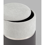 Пуф Mauldine с ящиком серо-черный с экокожей варинант исполнения - 2 | Loft Concept в Костроме