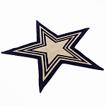 Дизайнерский ковер в виде звезды Poltronova Tappeto Stellina  Navy Blue Grey Rug варинант исполнения - 2 | Loft Concept в Костроме