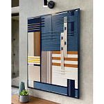 Панно из шнура Синяя геометрическая абстракция wall panel line Blue варинант исполнения - 2 | Loft Concept в Костроме