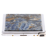 Портсигар на 10 сигарет с газовой зажигалкой из натурального камня Кианит Stone Cigarettes Cases варинант исполнения - 1 | Loft Concept в Костроме