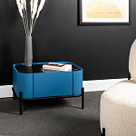 Тумба прикроватная чёрно-голубая с  ящиком Blue Cabinet варинант исполнения - 5 | Loft Concept в Костроме