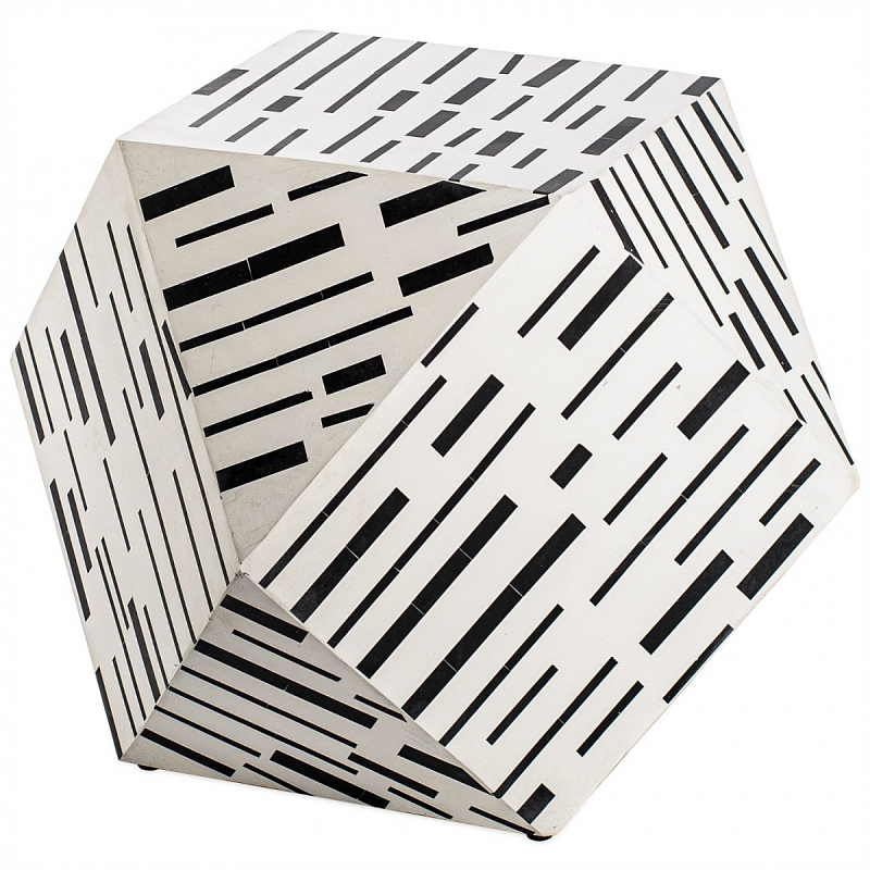 Табурет Black&white Indian Bone Inlay stool Черно-белый Табурет Black&white Indian Bone Inlay stool Черно-белый в Костроме | Loft Concept