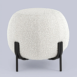 Пуф в ткани букле молочного цвета Pikelet варинант исполнения - 2 | Loft Concept в Костроме
