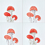 Плитка с узором Мухомор варинант исполнения - 1 | Loft Concept в Костроме