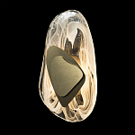 Бра овальное из стекла с золотым элементом Flow Texture  варинант исполнения - 7 | Loft Concept в Костроме