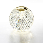 Настольная лампа с прозрачным шарообразным плафоном на цилиндрической подставке Crystal Globule варинант исполнения - 4 | Loft Concept в Костроме