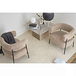 Кресло полукруглое мягкое с буклированной обивкой Armchair with Boucle Upholstery варинант исполнения - 5 | Loft Concept в Костроме