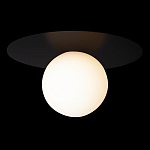 Потолочный светильник с белым шарообразным плафоном и черным круглым основанием Matisse варинант исполнения - 1 | Loft Concept в Костроме