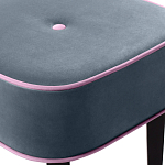 Квадратный мягкий пуф на черных ножках Winton Pouf Square варинант исполнения - 24 | Loft Concept в Костроме