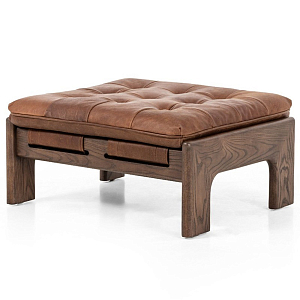 Пуф для ног с каркасом из дерева Furniture Medieval