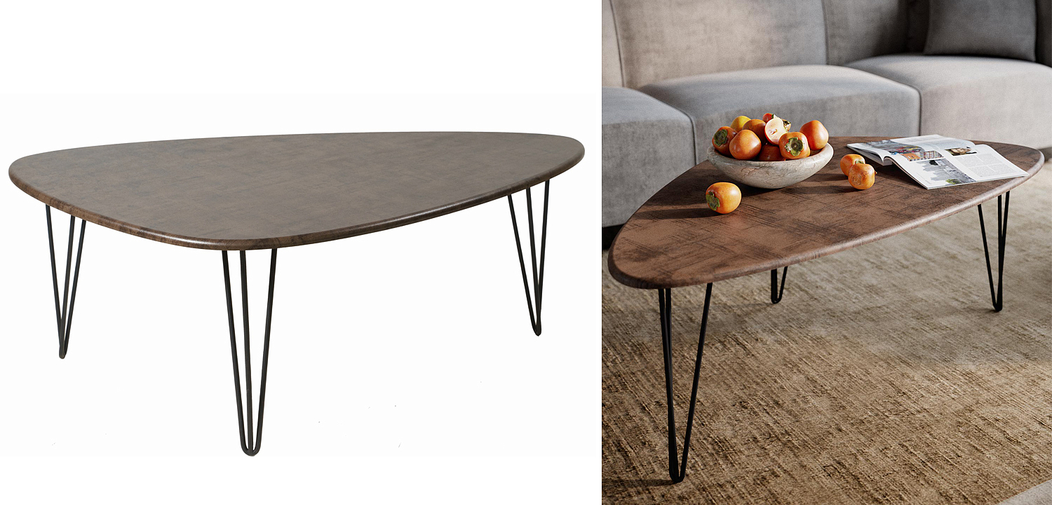 Кофейный стол Dorian Coffee Table brown Кофейный стол Dorian Coffee Table brown - Loft-Concept в Костроме