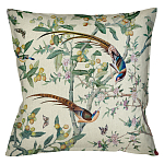 Подушка декоративная с изображением птицы в саду Beige Chinoiserie Birds in the Garden Cushion варинант исполнения - 1 | Loft Concept в Костроме