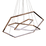 Люстра с 3-мя подвесами в виде шестиугольников Hexagon Horizontal варинант исполнения - 1 | Loft Concept в Костроме