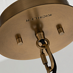 Подвесной светильник с узким цилиндрическим абажуром из черных вертикальных реек Kichler варинант исполнения - 4 | Loft Concept в Костроме