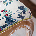 Банкетка из массива бука с цветочным принтом Beige Chinoiserie Garden Banquette варинант исполнения - 3 | Loft Concept в Костроме