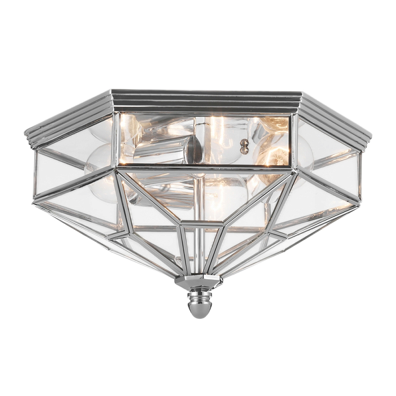 Потолочный светильник Zeil E27X3 Хром Бронза Прозрачный в Костроме | Loft Concept 