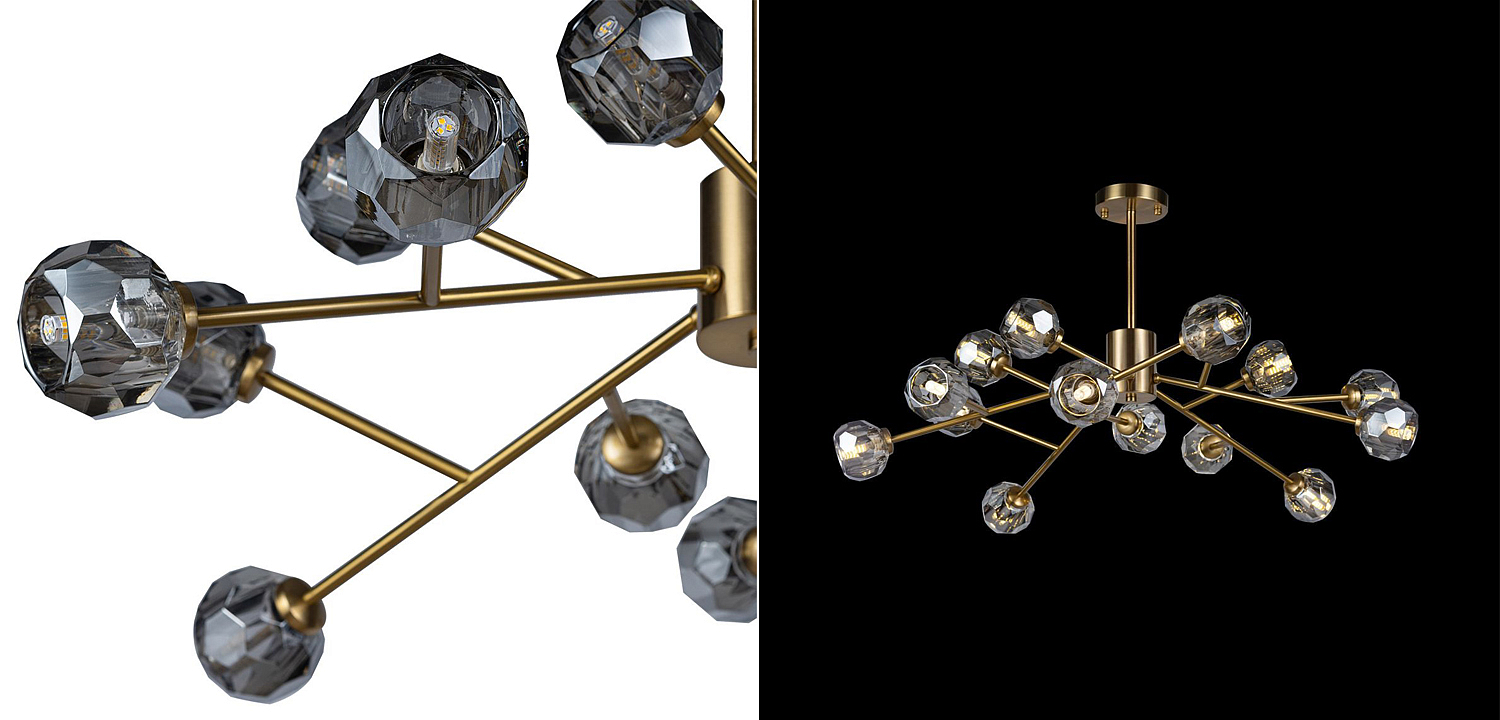 Люстра RH Boule De Cristal smoky 15 Люстра RH Boule De Cristal smoky 15 - Loft-Concept в Костроме
