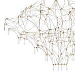 Люстра с тонким металлическим каркасом цвета хром Quasar варинант исполнения - 3 | Loft Concept в Костроме