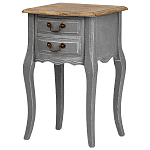 Прикроватная тумба из массива березы серая Grey Montmartre Provence Bedside Table варинант исполнения - 1 | Loft Concept в Костроме