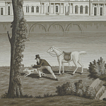 Обои ручная роспись Monuments of Paris Eau Forte on scenic paper варинант исполнения - 2 | Loft Concept в Костроме