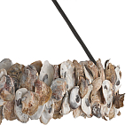 Люстра круглая с абажуром из устричных раковин Sea Ravens варинант исполнения - 1 | Loft Concept в Костроме