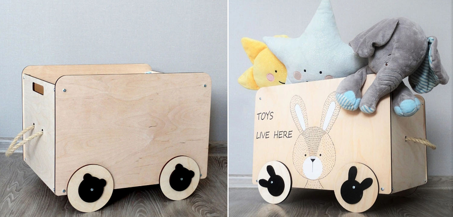 Ящик Wooden Box Bunny Ящик Wooden Box Bunny - Loft-Concept в Костроме
