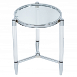 Приставной столик со стеклянной столешницей Deimos варинант исполнения - 1 | Loft Concept в Костроме