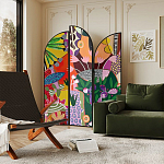 Ширма цветочный принт Colored Partition варинант исполнения - 3 | Loft Concept в Костроме