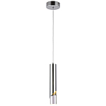 Подвесной светильник Metal Acrylic Tube Chrome Hanging Lamp варинант исполнения - 2 | Loft Concept в Костроме