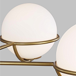 Люстра с 5-ю белыми шарообразными плафонами в сферические каркасах Feiss варинант исполнения - 4 | Loft Concept в Костроме