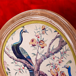 Полукресло из массива бука бежевое с изображением птиц и цветов Beige Green Chinoiserie Garden Chair варинант исполнения - 4 | Loft Concept в Костроме